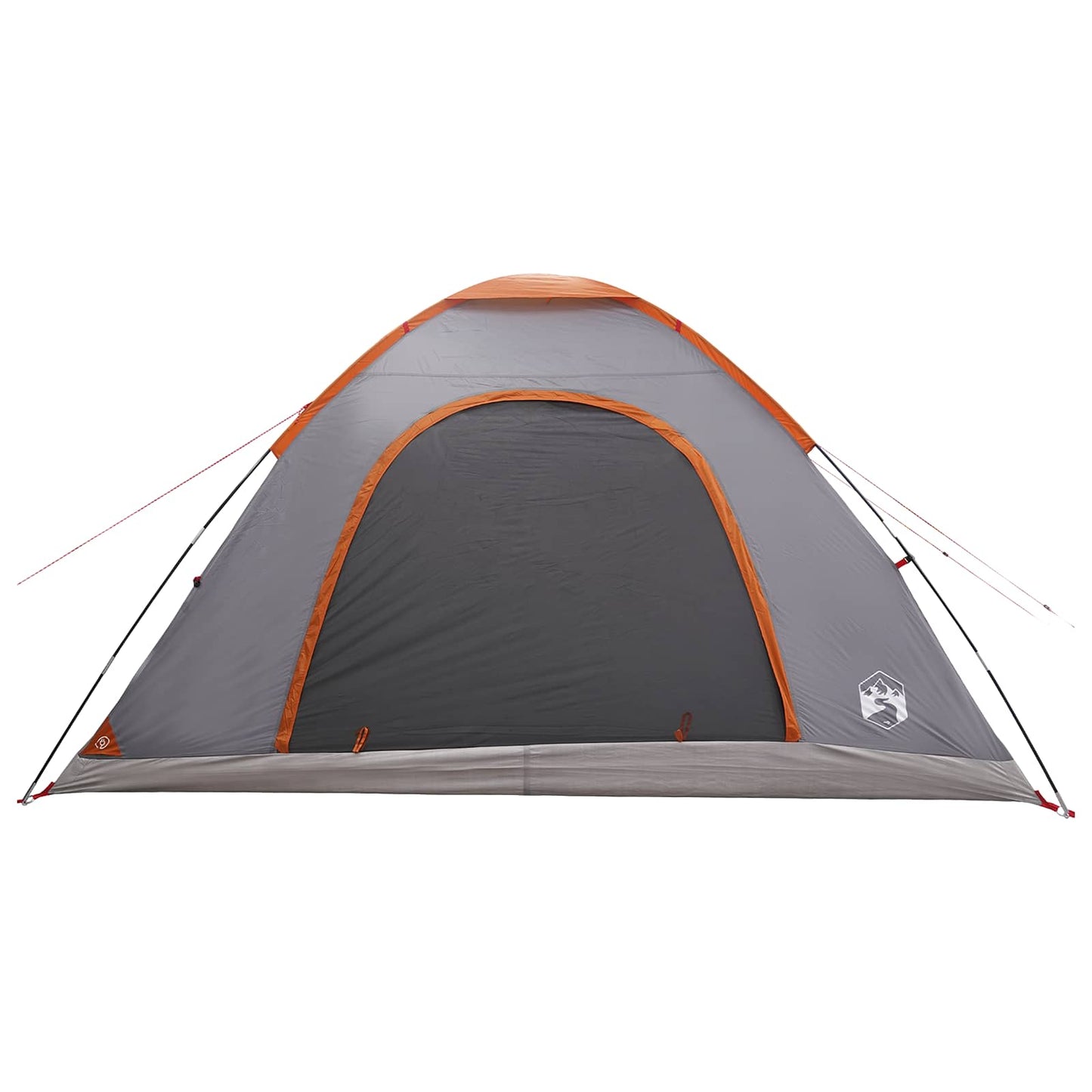 vidaXL Camping Tent 6-Person Grey and Orange - 335 x 275 x 180 cm