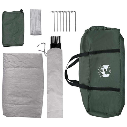vidaXL Camping Tent 6-Person Army Green 185T Polyester with PU coating - 335 x 275 x 180 cm