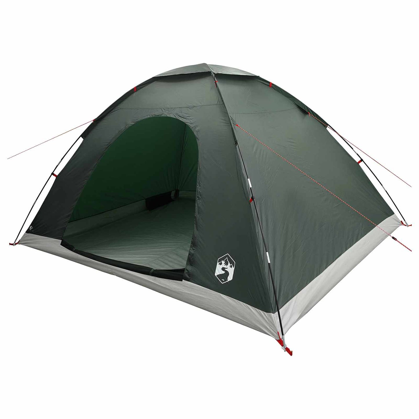 vidaXL Camping Tent 6-Person Army Green 185T Polyester with PU coating - 335 x 275 x 180 cm