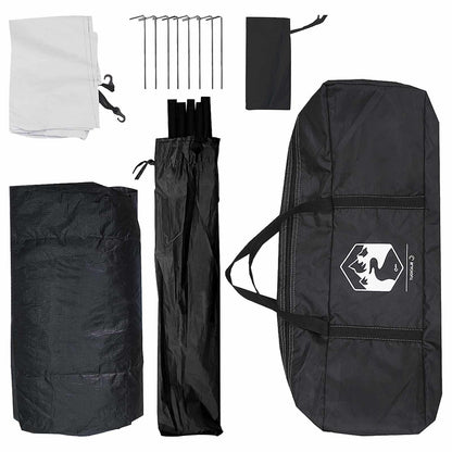 vidaXL Camping Tent 6-Person White Blackout - 335 x 275 x 180 cm