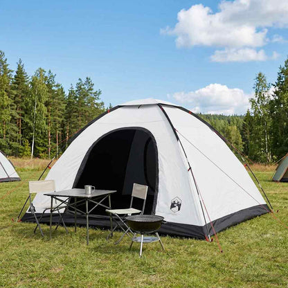 vidaXL Camping Tent 6-Person White Blackout - 335 x 275 x 180 cm
