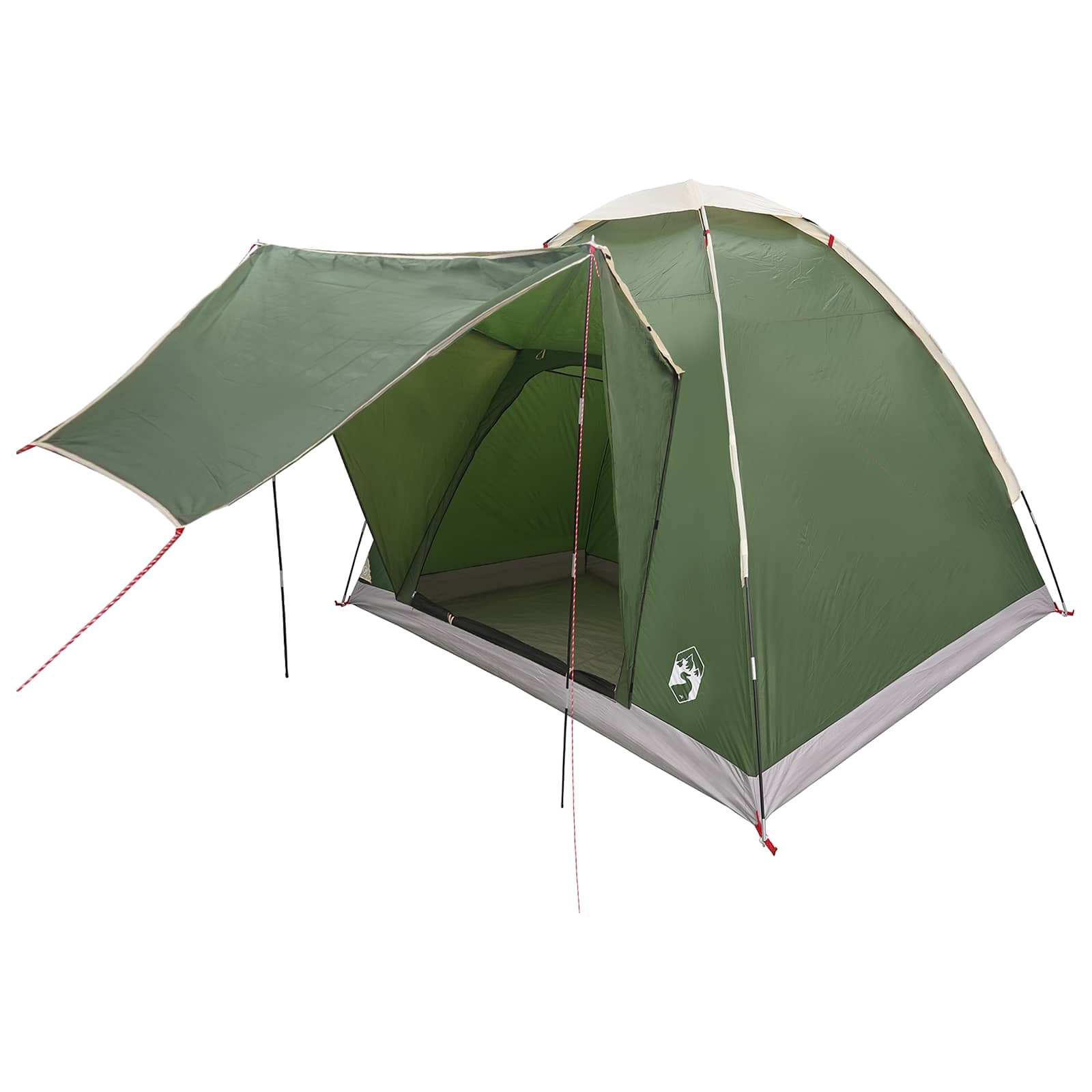 vidaXL Camping Tent 2-Person Green Polyester and Steel