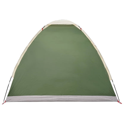vidaXL Camping Tent 2-Person Green Polyester and Steel