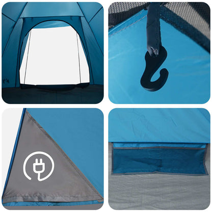 vidaXL Camping Tent 2-Person Blue Polyester and Steel
