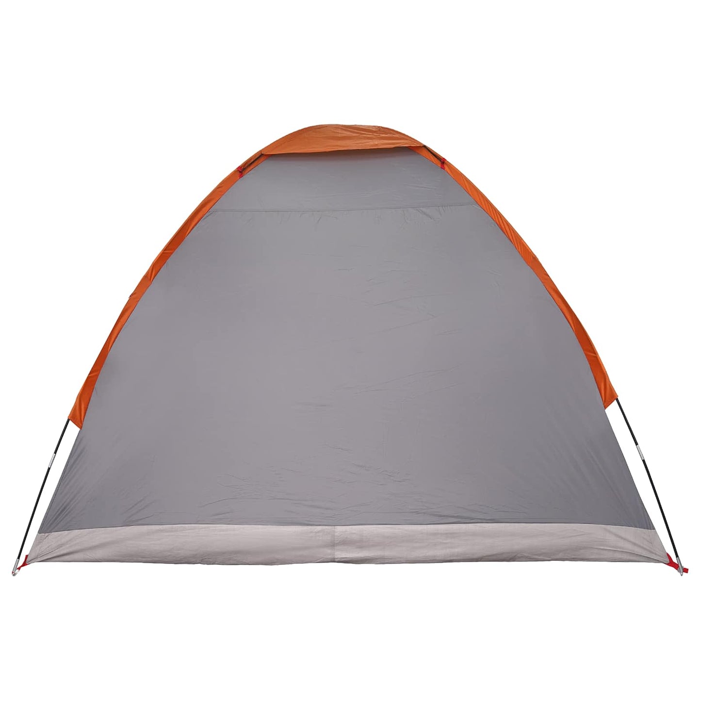 vidaXL Camping Tent 2-Person Grey and Orange Polyester and Steel