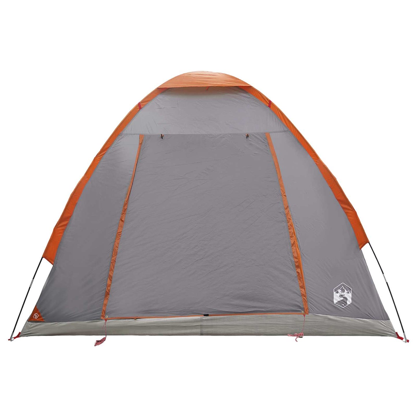 vidaXL Camping Tent 2-Person Grey and Orange Polyester and Steel