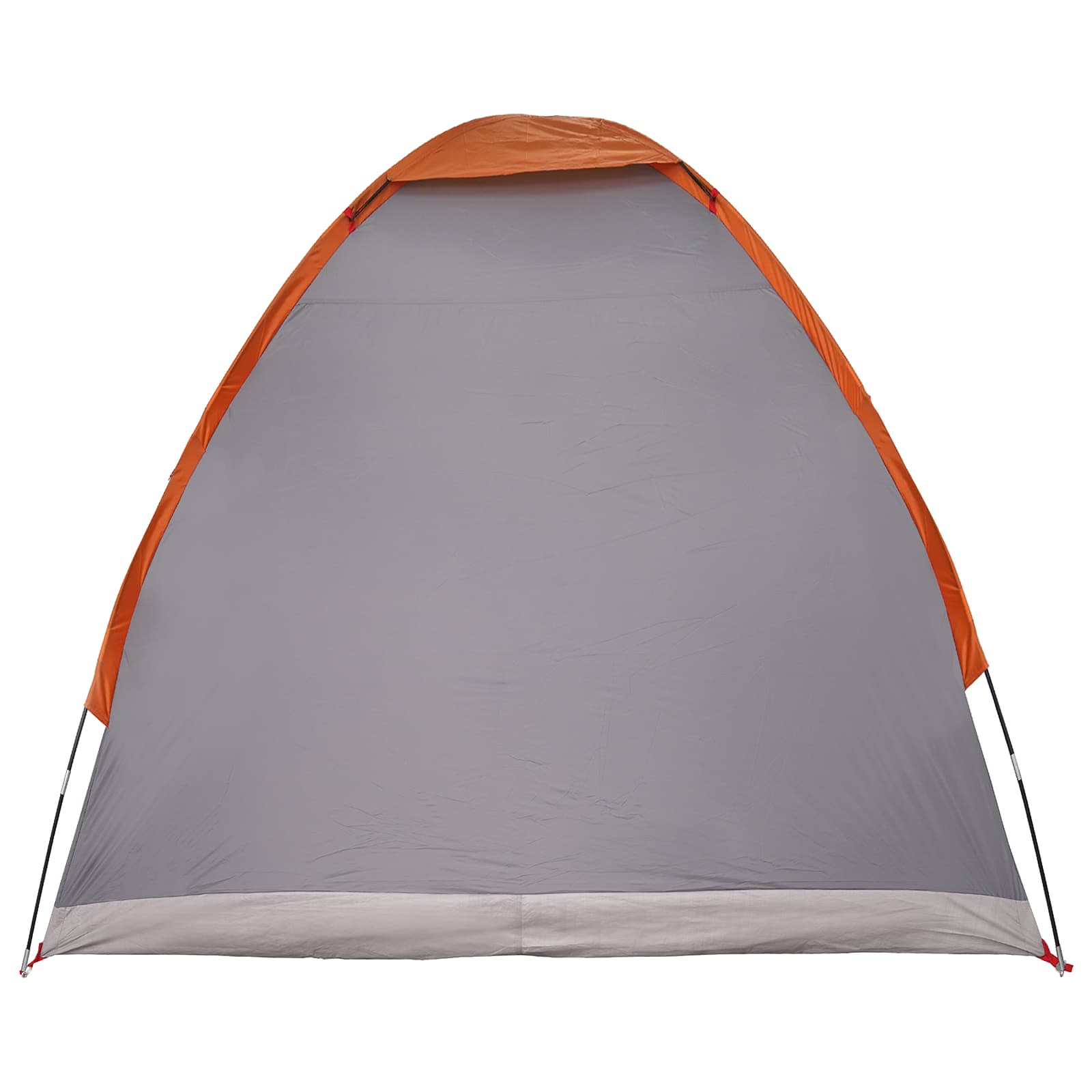 vidaXL Camping Tent 2-Person Grey and Orange Polyester and Steel