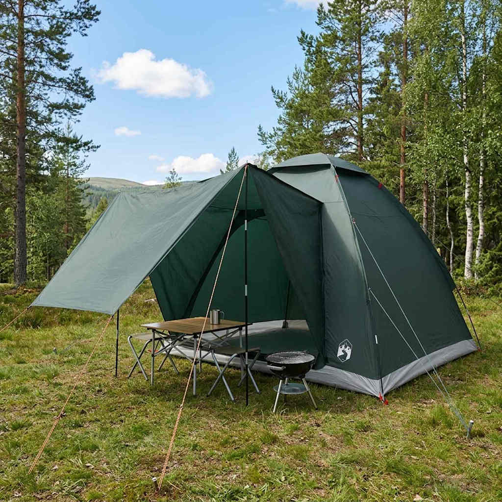 vidaXL Camping Tent 2-Person Army Green Polyester and Steel - 190 x 140 x 105 cm