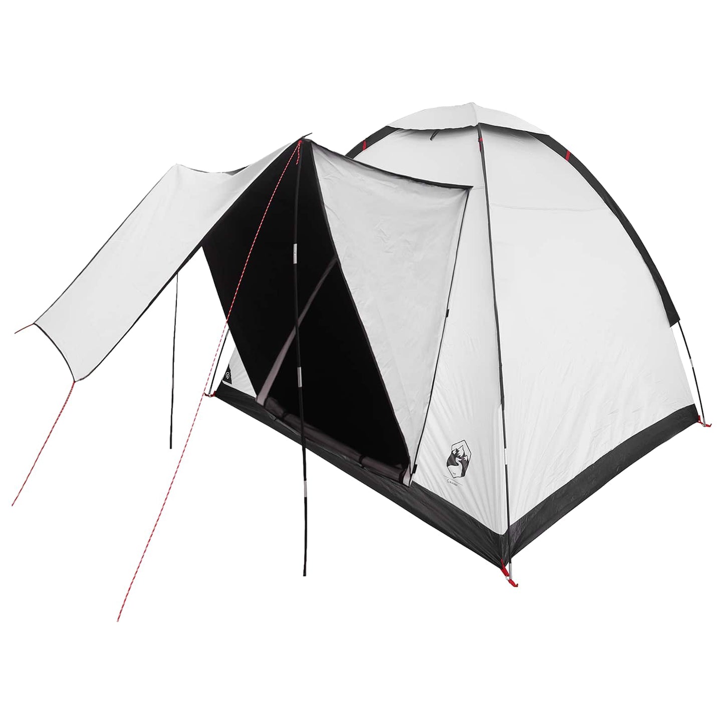 vidaXL Camping Tent 2-Person White Blackout Polyester and Steel - 190 x 140 x 105 cm