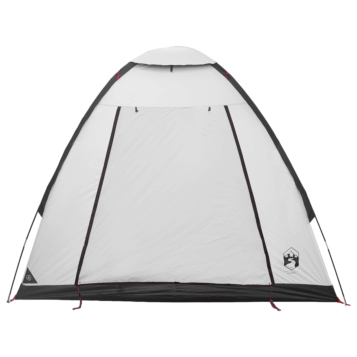 vidaXL Camping Tent 2-Person White Blackout Polyester and Steel - 190 x 140 x 105 cm
