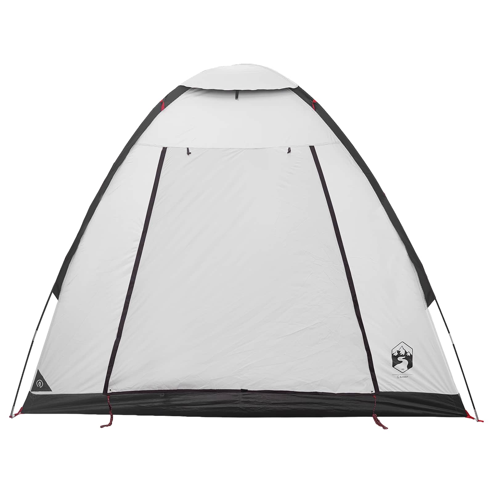 vidaXL Camping Tent 2-Person White Blackout Polyester and Steel - 190 x 140 x 105 cm