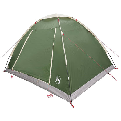 vidaXL Camping Tent 4-Person Green Polyester and Steel