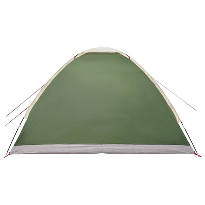 vidaXL Camping Tent 4-Person Green Polyester and Steel