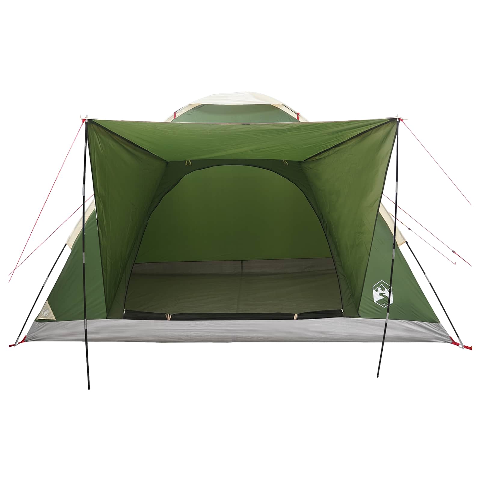 vidaXL Camping Tent 4-Person Green Polyester and Steel