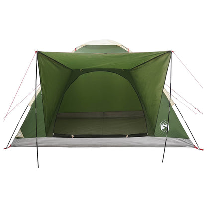 vidaXL Camping Tent 4-Person Green Polyester and Steel