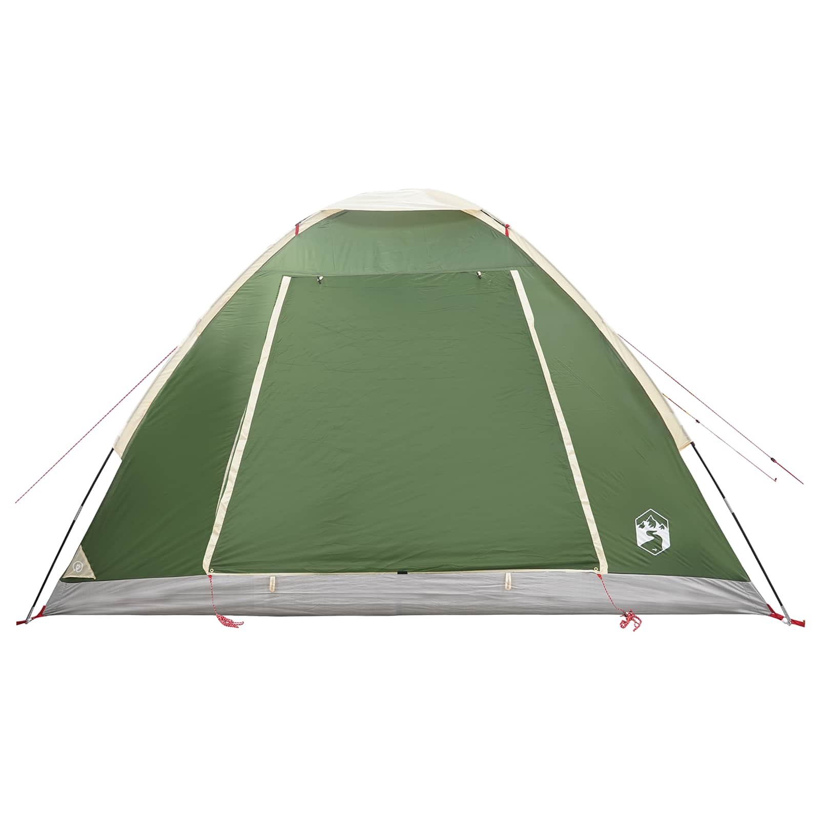 vidaXL Camping Tent 4-Person Green Polyester and Steel