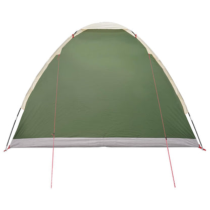 vidaXL Camping Tent 4-Person Green Polyester and Steel