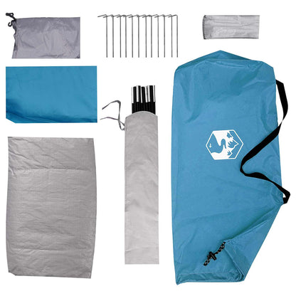 vidaXL Camping Tent 4-Person Blue Polyester and Steel