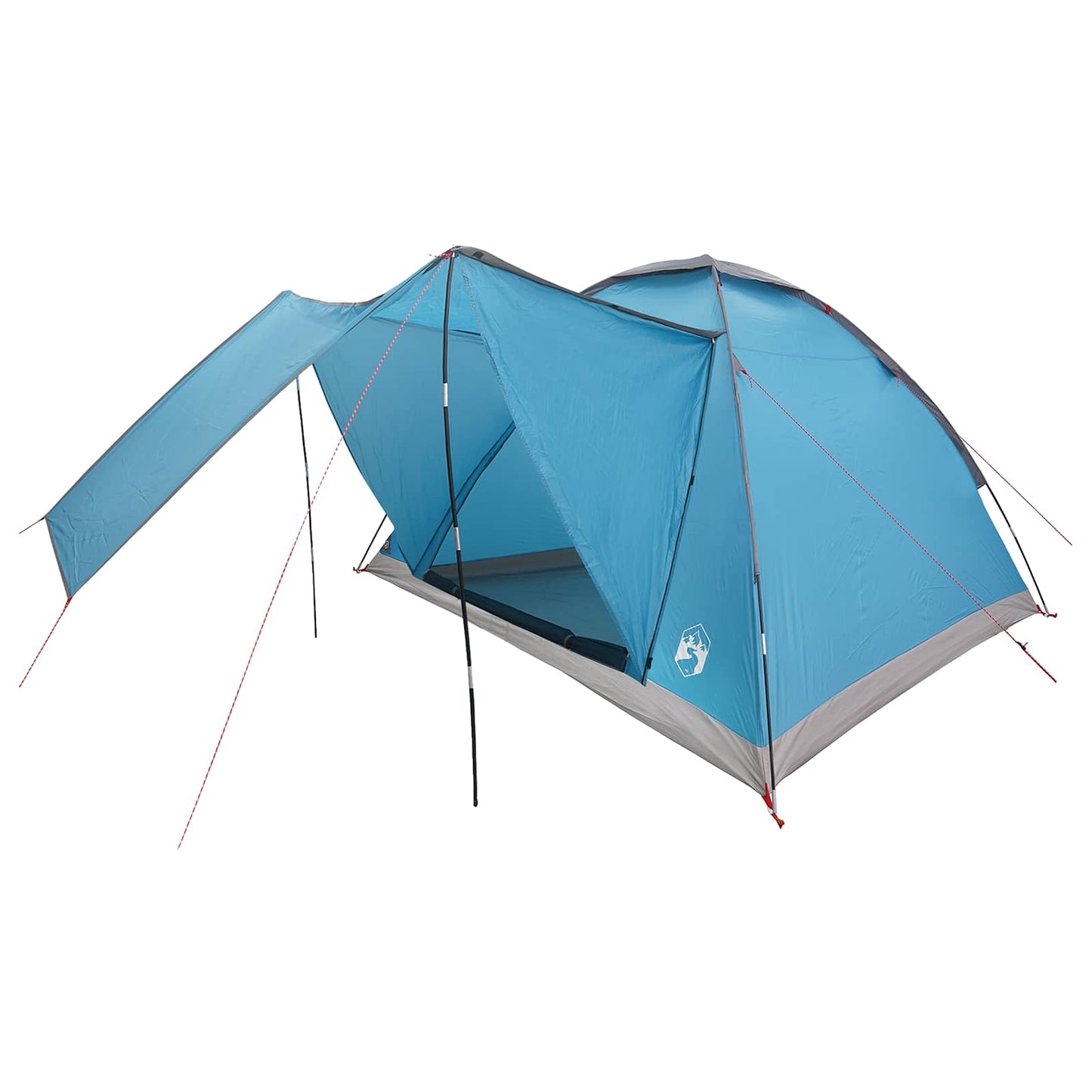 vidaXL Camping Tent 4-Person Blue Polyester and Steel