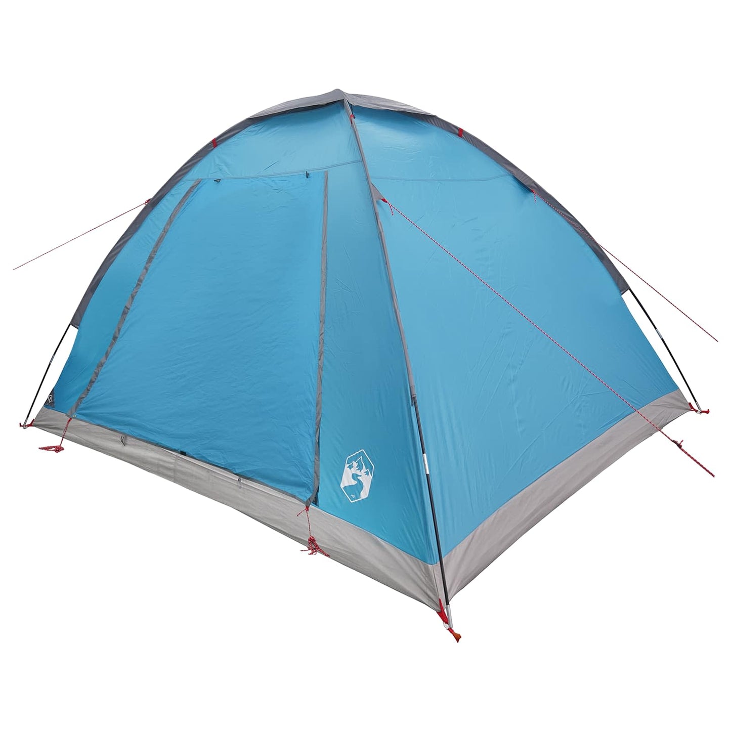 vidaXL Camping Tent 4-Person Blue Polyester and Steel