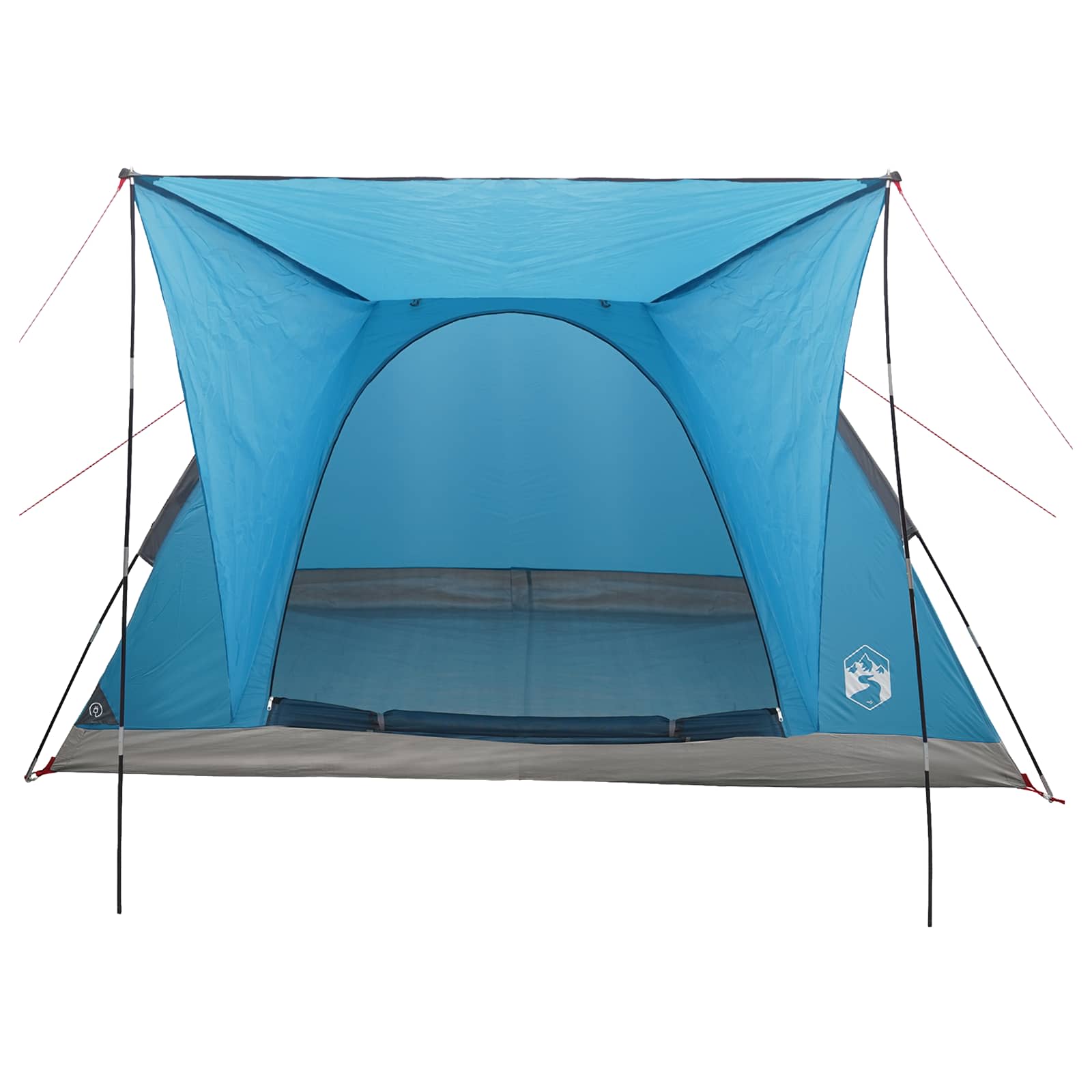 vidaXL Camping Tent 4-Person Blue Polyester and Steel