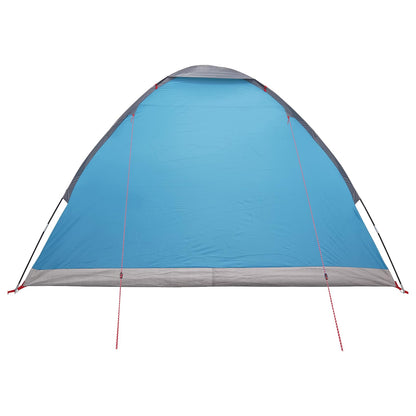 vidaXL Camping Tent 4-Person Blue Polyester and Steel