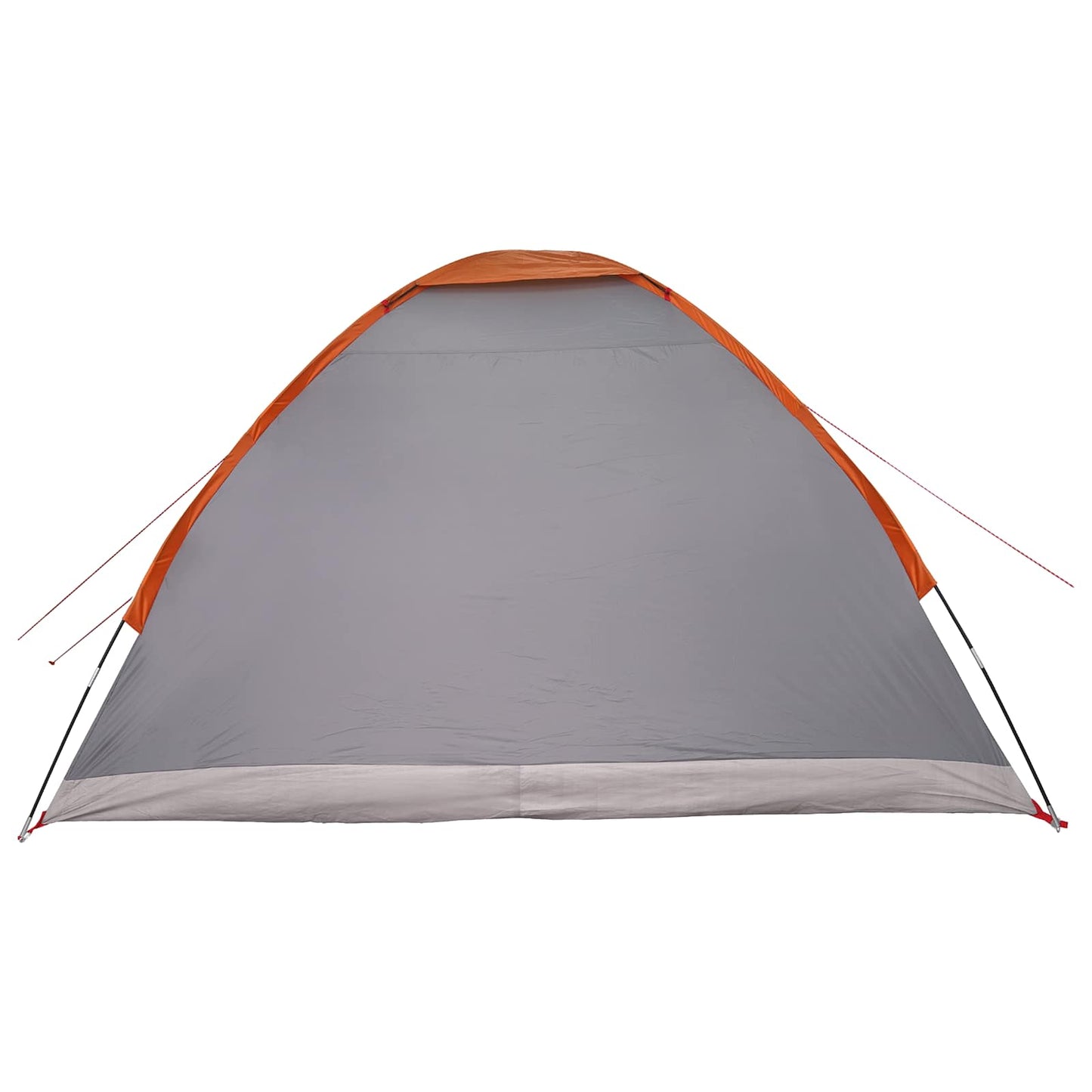 vidaXL Camping Tent 4-Person Grey and Orange Polyester and Steel