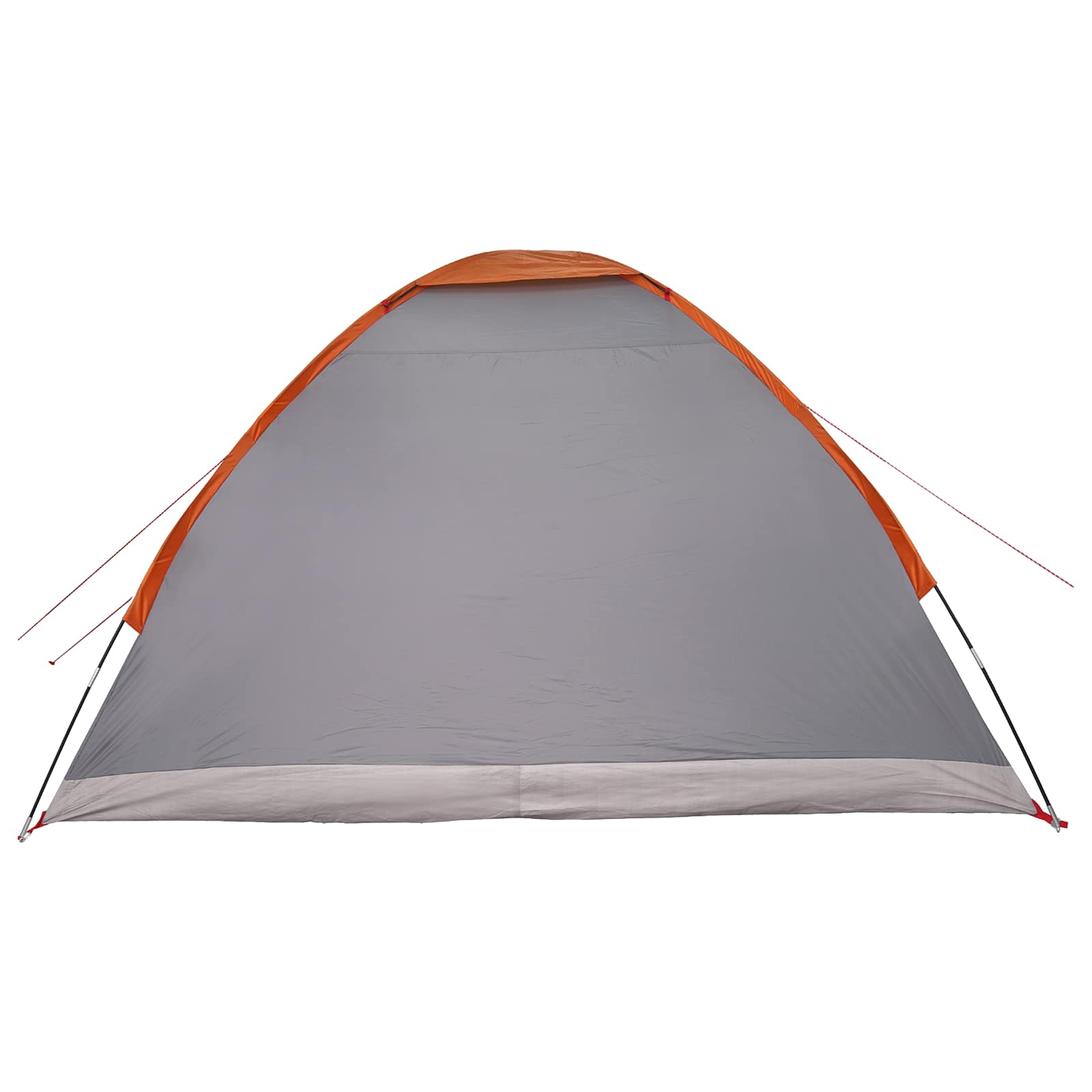 vidaXL Camping Tent 4-Person Grey and Orange Polyester and Steel