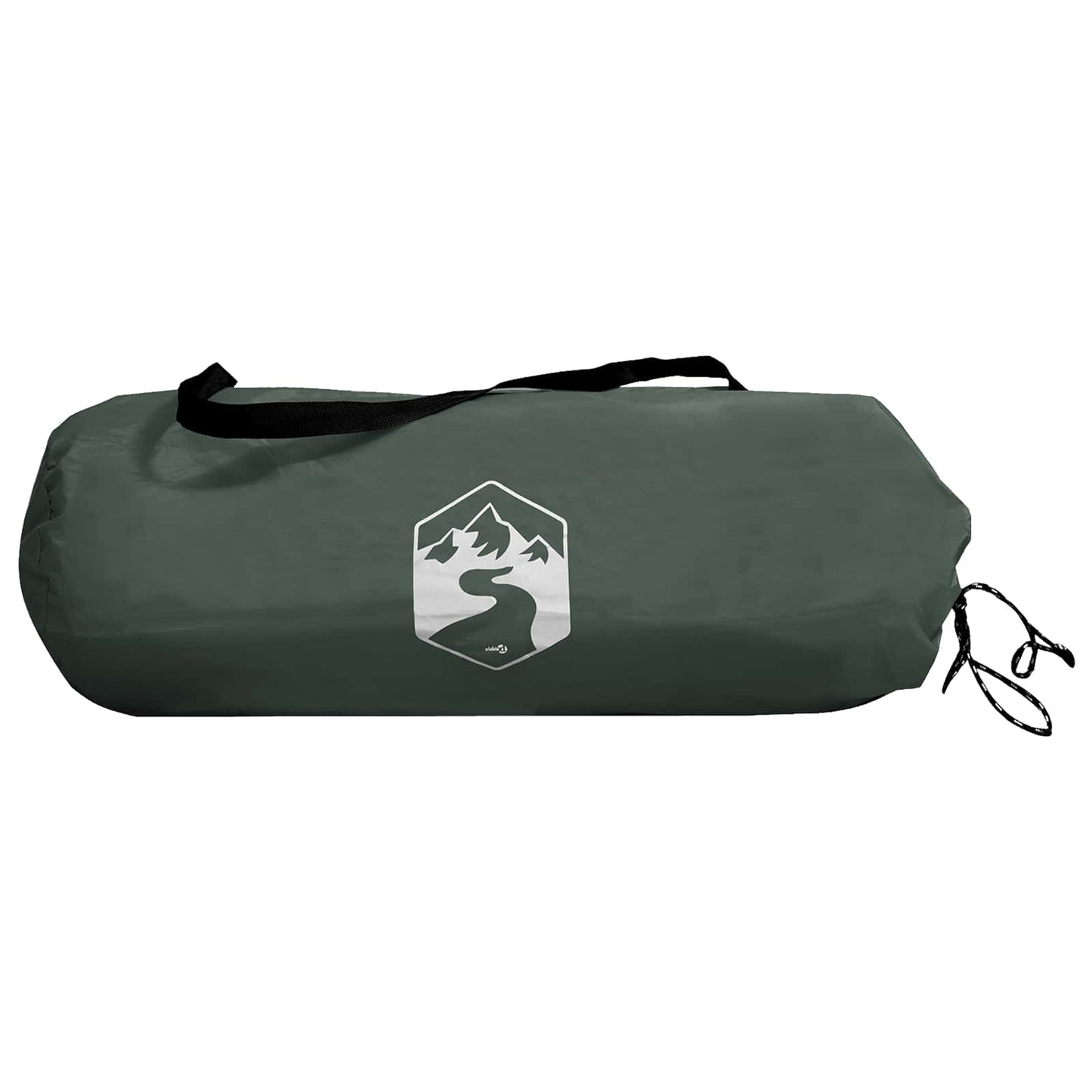vidaXL Camping Tent 4-Person Army Green Polyester and Steel - 275 x 215 x 125 cm