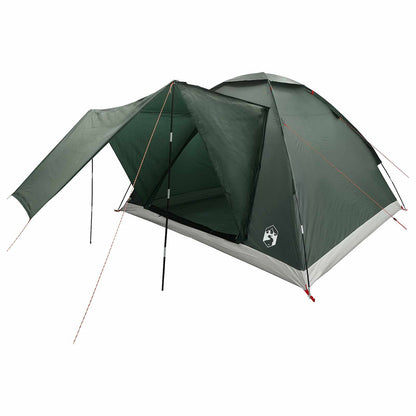 vidaXL Camping Tent 4-Person Army Green Polyester and Steel - 275 x 215 x 125 cm