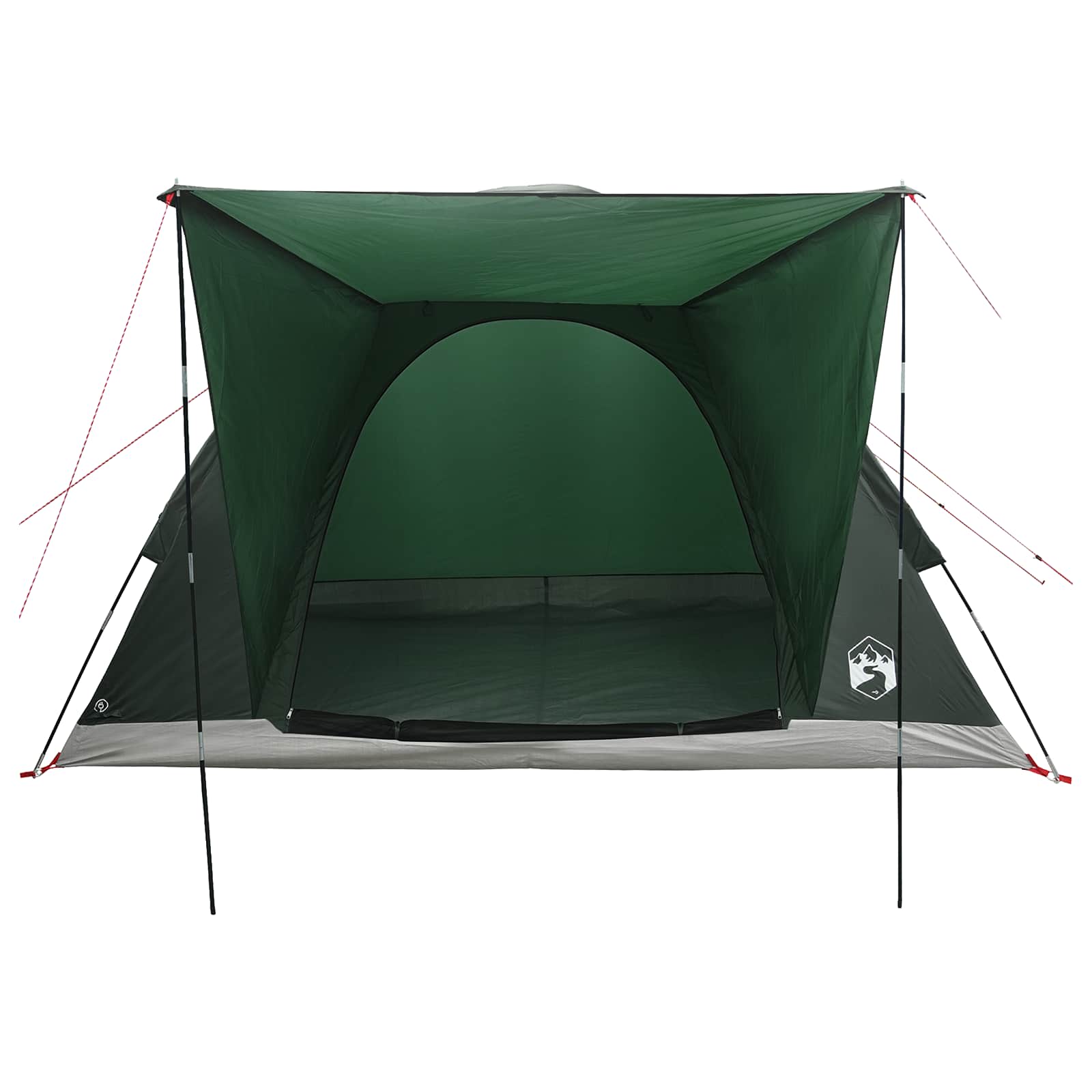 vidaXL Camping Tent 4-Person Army Green Polyester and Steel - 275 x 215 x 125 cm