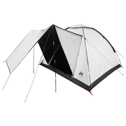 vidaXL Camping Tent 4-Person White Blackout Polyester and Steel - 275 x 215 x 125 cm