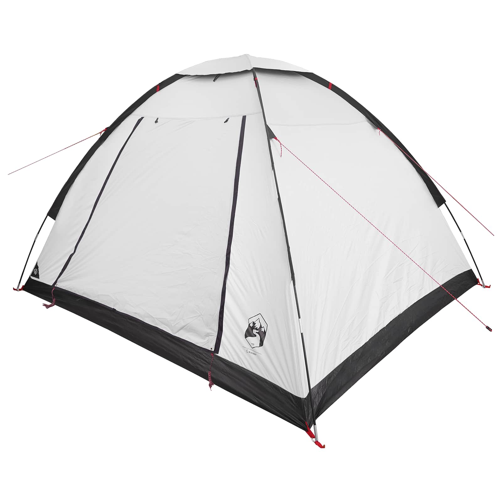vidaXL Camping Tent 4-Person White Blackout Polyester and Steel - 275 x 215 x 125 cm