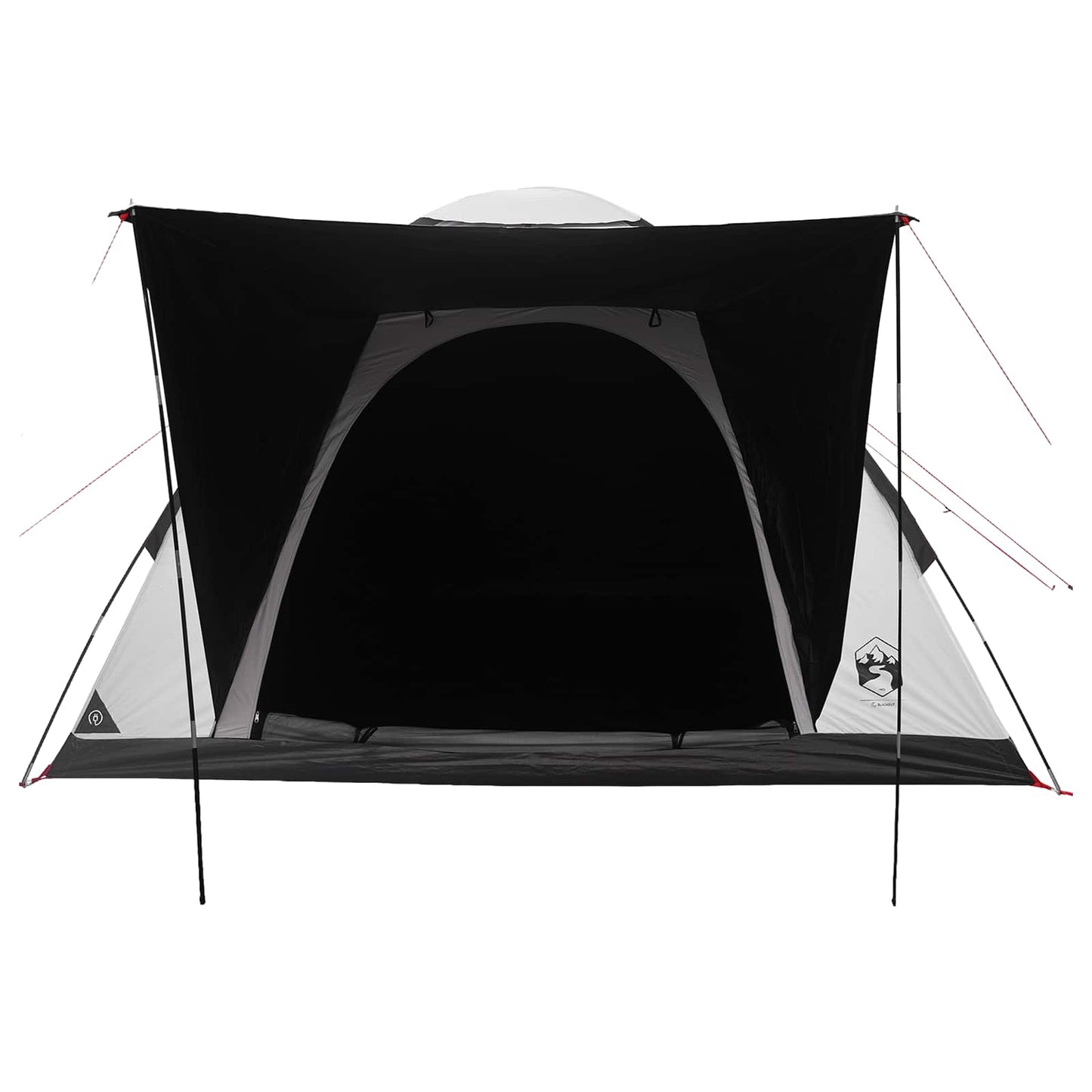vidaXL Camping Tent 4-Person White Blackout Polyester and Steel - 275 x 215 x 125 cm