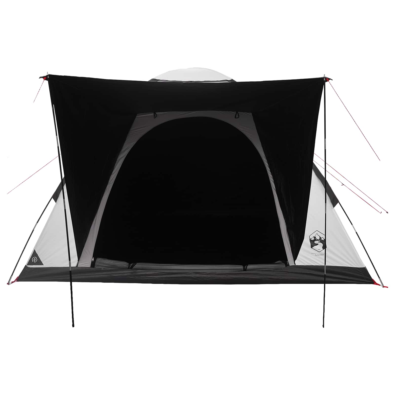 vidaXL Camping Tent 4-Person White Blackout Polyester and Steel - 275 x 215 x 125 cm