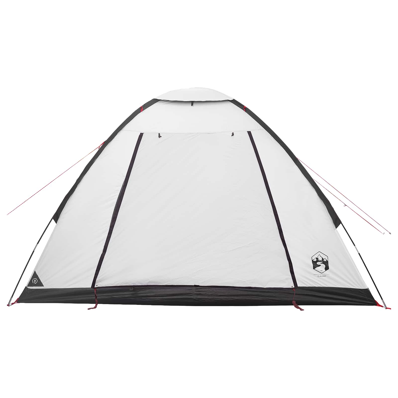 vidaXL Camping Tent 4-Person White Blackout Polyester and Steel - 275 x 215 x 125 cm