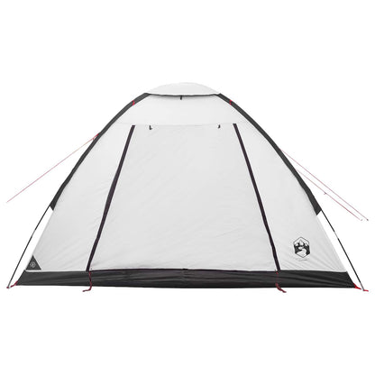 vidaXL Camping Tent 4-Person White Blackout Polyester and Steel - 275 x 215 x 125 cm