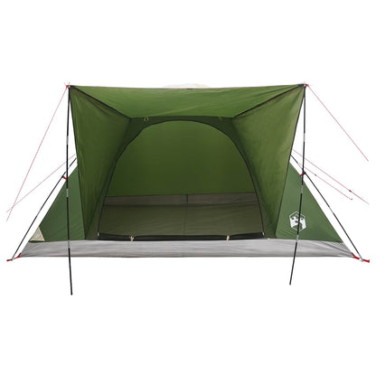 vidaXL Camping Tent 6-Person Green Polyester and Steel