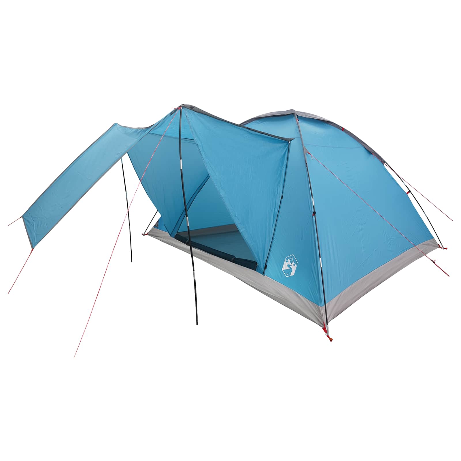 vidaXL Camping Tent 6-Person Blue Polyester and Steel