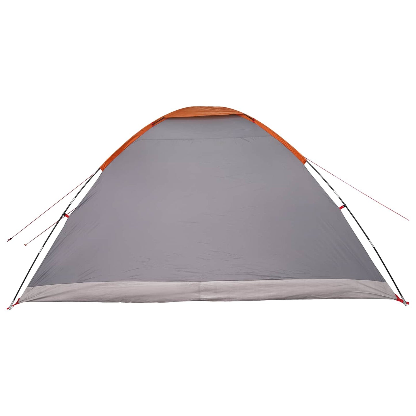 vidaXL Camping Tent 6-Person Grey and Orange Polyester and Steel