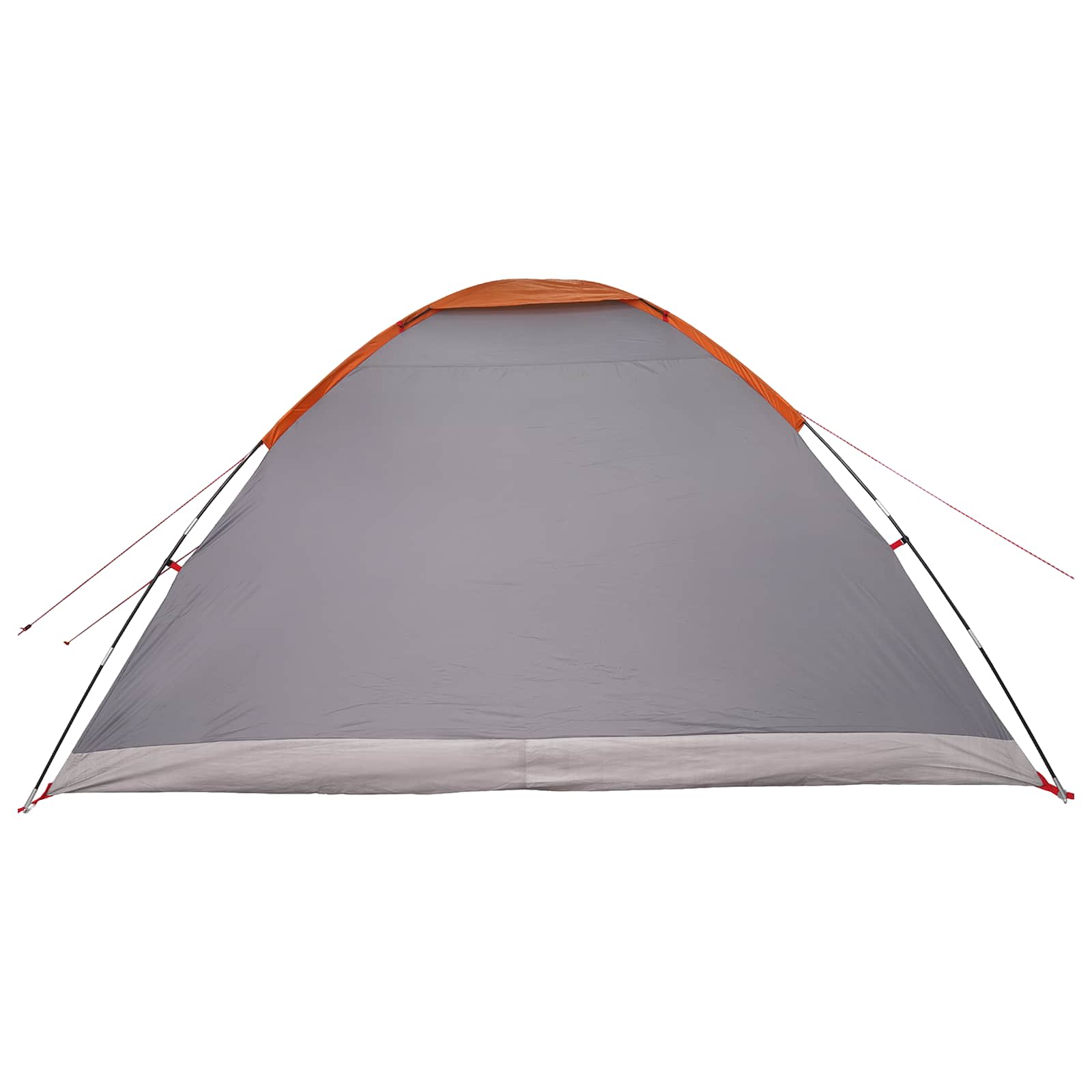 vidaXL Camping Tent 6-Person Grey and Orange Polyester and Steel