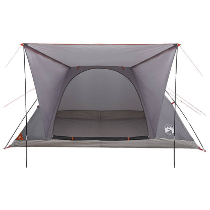vidaXL Camping Tent 6-Person Grey and Orange Polyester and Steel