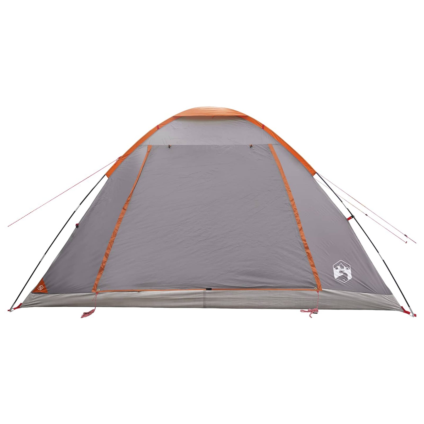 vidaXL Camping Tent 6-Person Grey and Orange Polyester and Steel