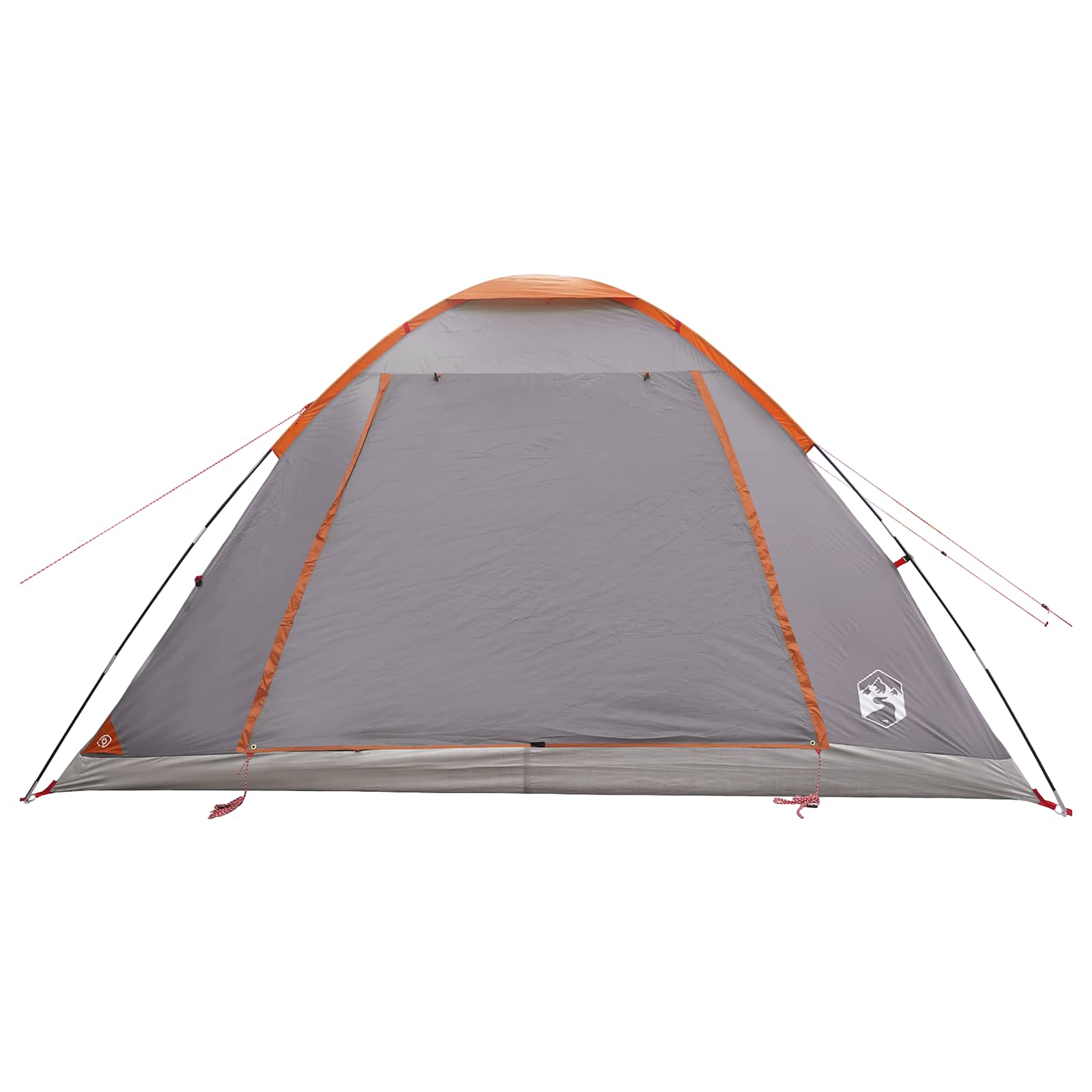 vidaXL Camping Tent 6-Person Grey and Orange Polyester and Steel