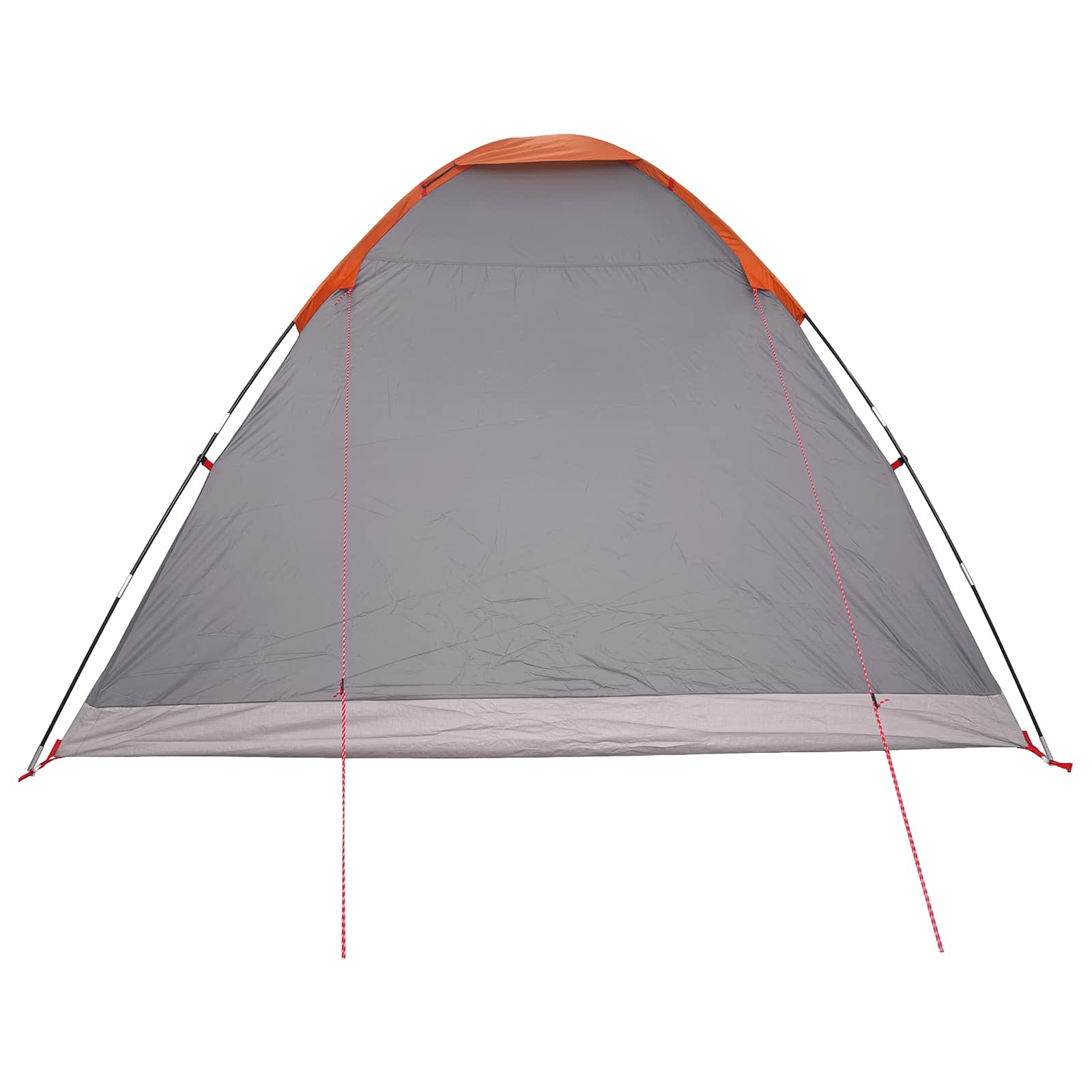 vidaXL Camping Tent 6-Person Grey and Orange Polyester and Steel