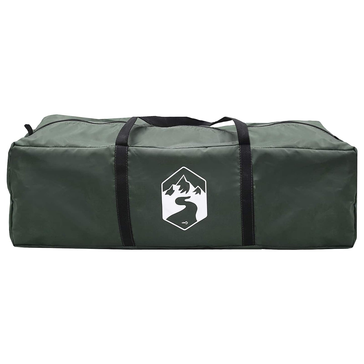 vidaXL Camping Tent 6-Person Army Green Polyester and Steel - 335 x 275 x 180 cm