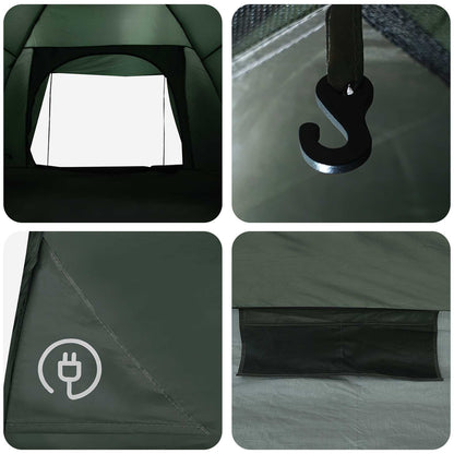 vidaXL Camping Tent 6-Person Army Green Polyester and Steel - 335 x 275 x 180 cm