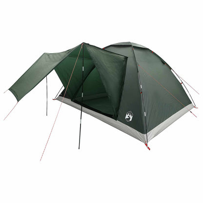 vidaXL Camping Tent 6-Person Army Green Polyester and Steel - 335 x 275 x 180 cm