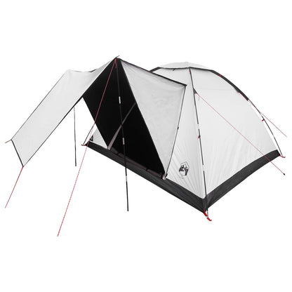 vidaXL Camping Tent 6-Person White Blackout Polyester and Steel - 335 x 275 x 180 cm