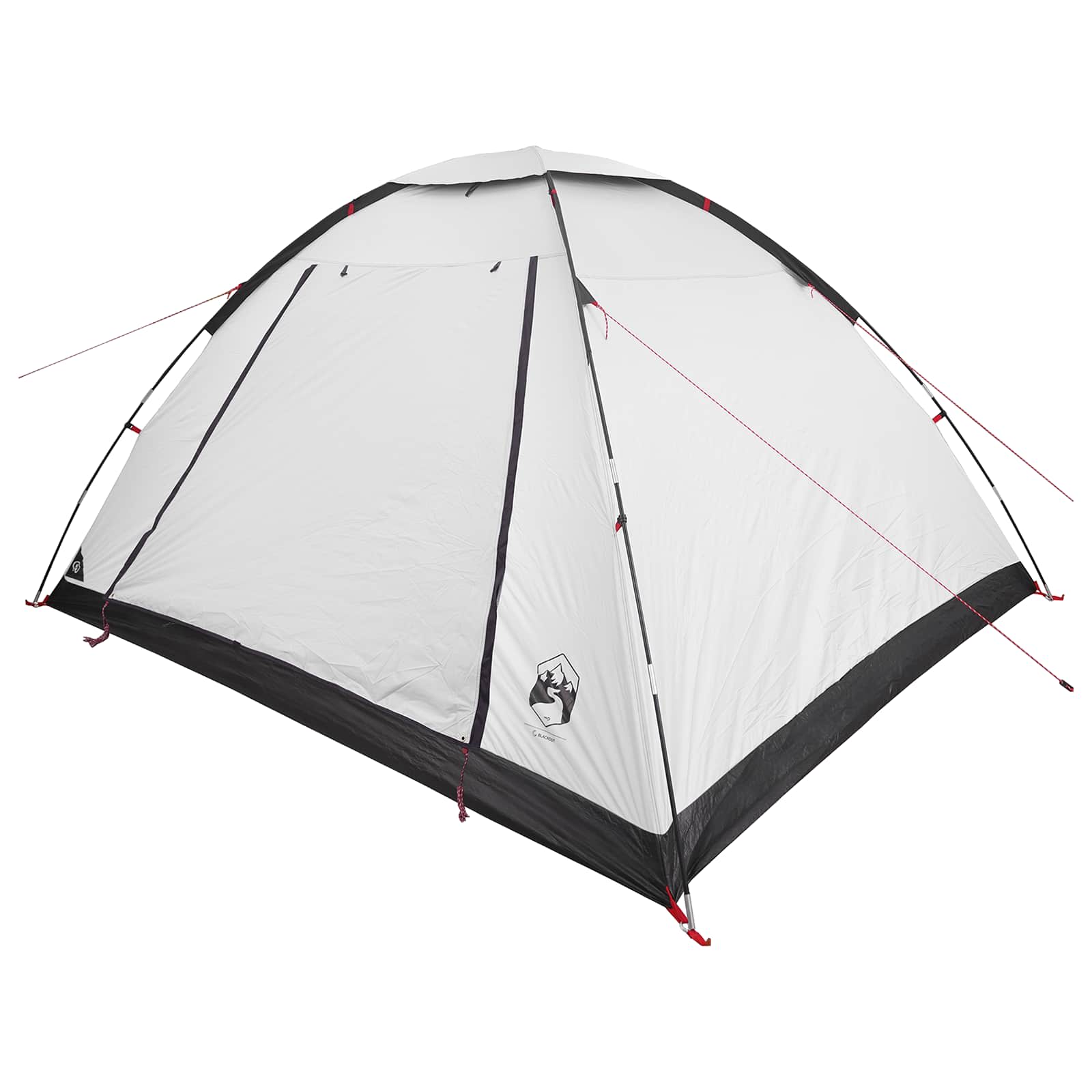 vidaXL Camping Tent 6-Person White Blackout Polyester and Steel - 335 x 275 x 180 cm